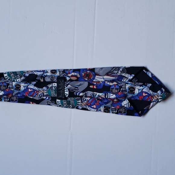 Monday Night Football NFL ABC 25th Anniversary 100% Silk Tie By Nicole Miller - Picture 3 of 5
